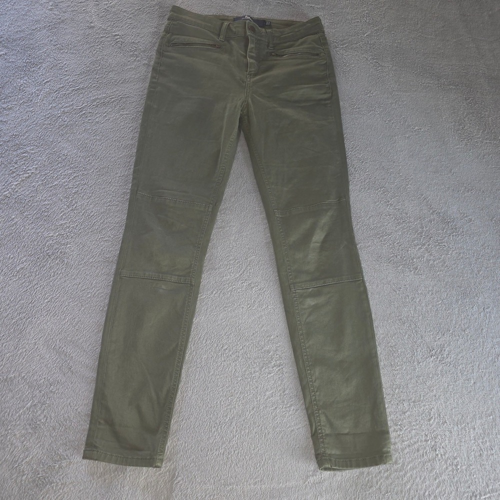 Boden Brighton Biker Skinny Jeans Olive Green Moto Pants US 6P UK 10P